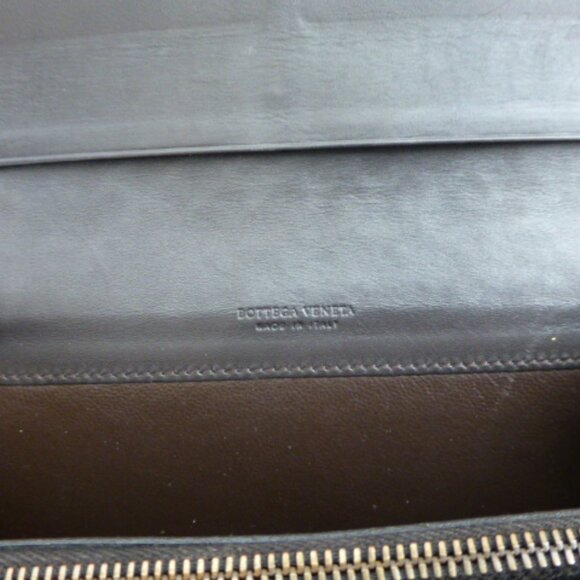 Bottega Veneta Brown Leather Bi-Fold Wallet Intrecciato Woven Design with Box - Picture 10 of 15